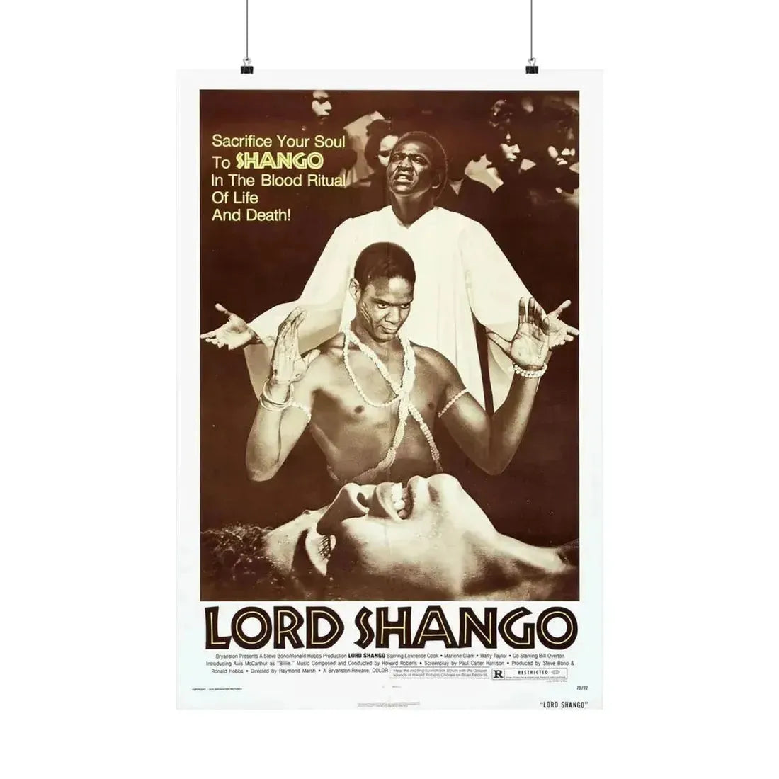 LORD SHANGO 1975 - Paper Movie Poster 24″ x 36″ Matte - The Sticker Space