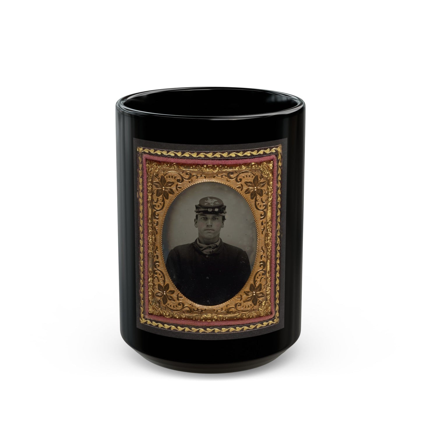 Lorenzo Hawkins Of Company I, 12th Regiment New Hampshire Volunteers (U.S. Civil War) Black Coffee Mug-15oz-The Sticker Space