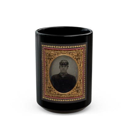 Lorenzo Hawkins Of Company I, 12th Regiment New Hampshire Volunteers (U.S. Civil War) Black Coffee Mug-15oz-The Sticker Space