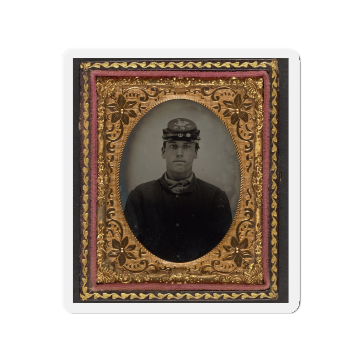 Lorenzo Hawkins Of Company I, 12th Regiment New Hampshire Volunteers (U.S. Civil War) Refrigerator Magnet-2" x 2"-The Sticker Space