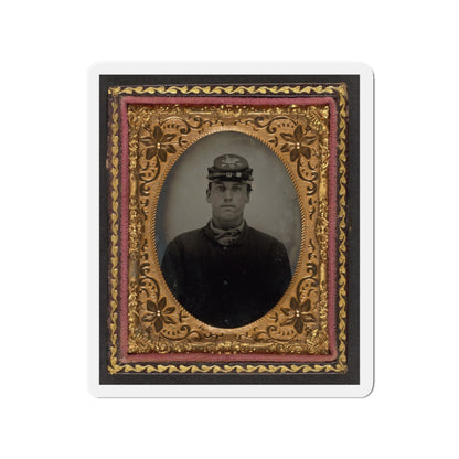 Lorenzo Hawkins Of Company I, 12th Regiment New Hampshire Volunteers (U.S. Civil War) Refrigerator Magnet-3" x 3"-The Sticker Space