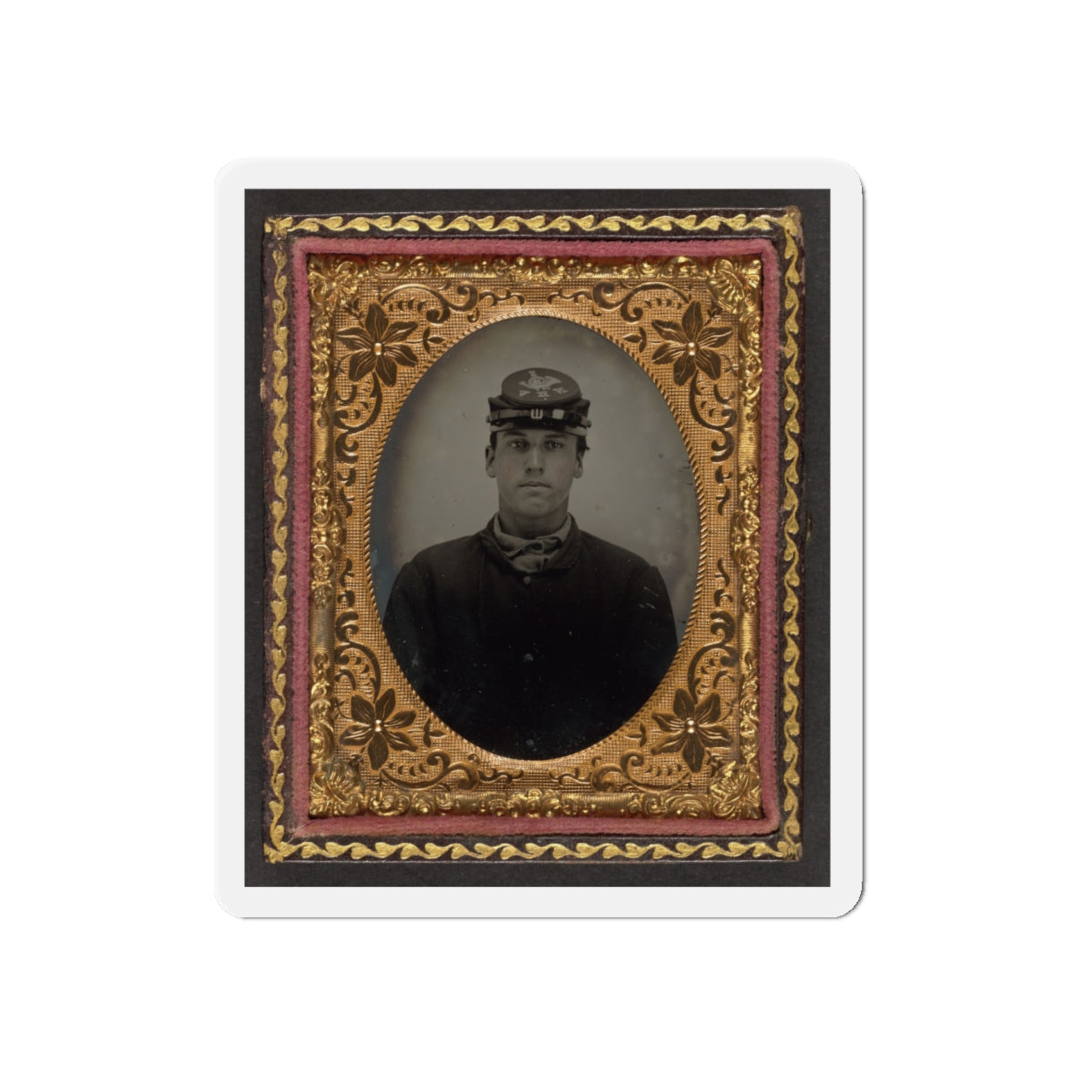 Lorenzo Hawkins Of Company I, 12th Regiment New Hampshire Volunteers (U.S. Civil War) Refrigerator Magnet-5" x 5"-The Sticker Space