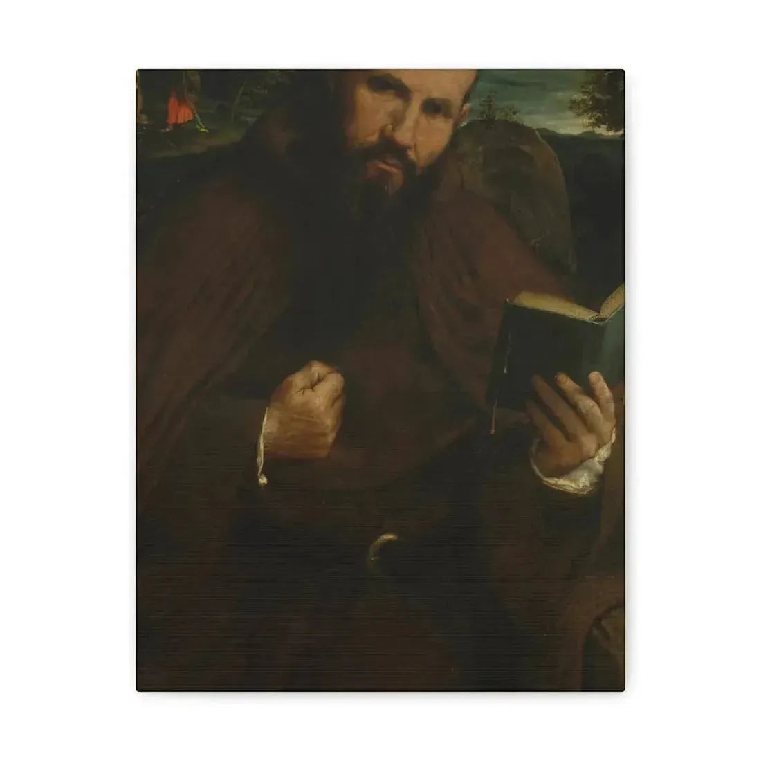 Lorenzo Lotto (c1480-1556) Brother Gregorio Belo of Vicenza 1547 - Canvas Wall Art 11″ x 14″ 1.25" - The Sticker Space
