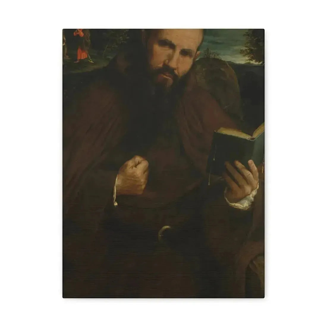 Lorenzo Lotto (c1480-1556) Brother Gregorio Belo of Vicenza 1547 - Canvas Wall Art 12″ x 16″ 1.25" - The Sticker Space