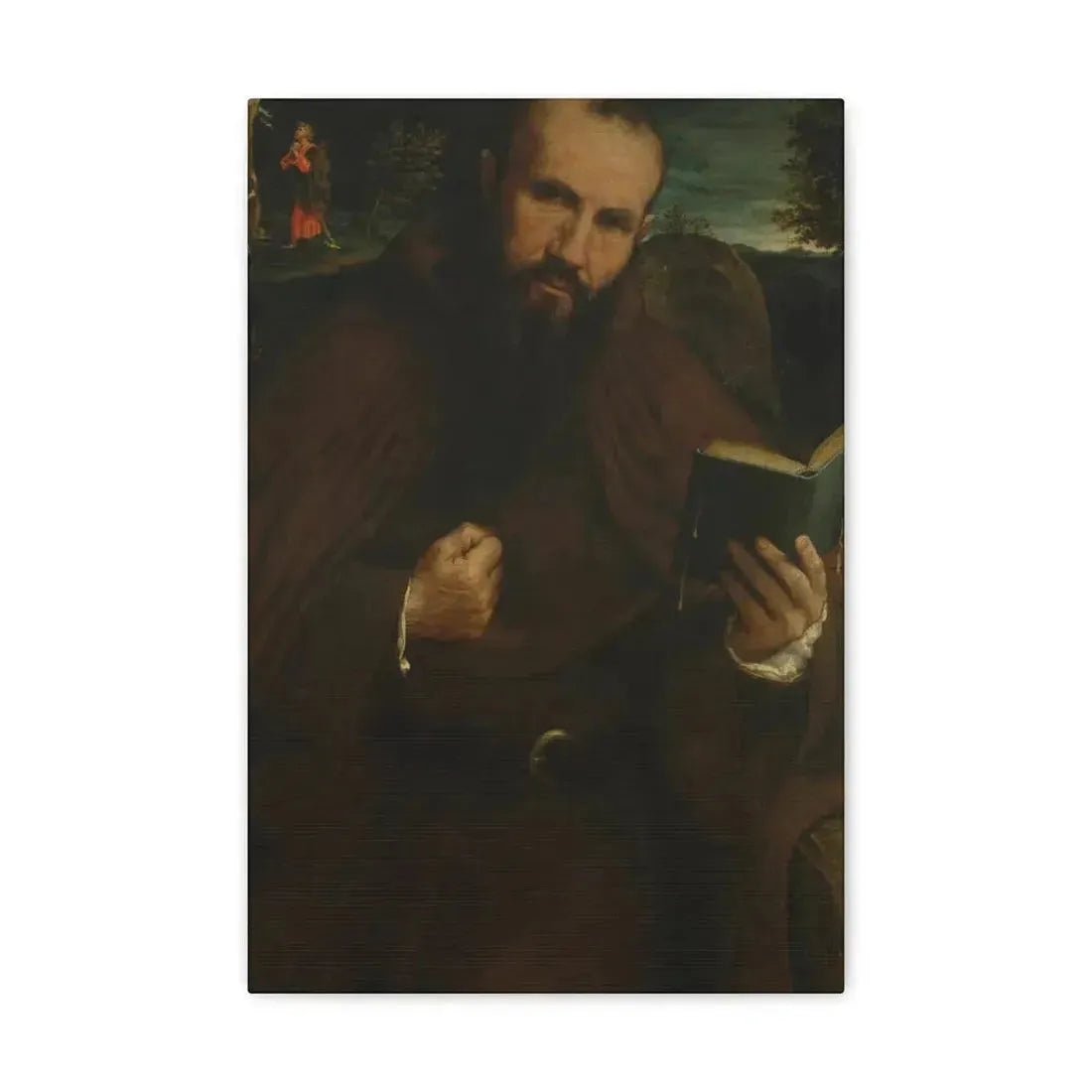 Lorenzo Lotto (c1480-1556) Brother Gregorio Belo of Vicenza 1547 - Canvas Wall Art 12" x 18" 1.25" - The Sticker Space