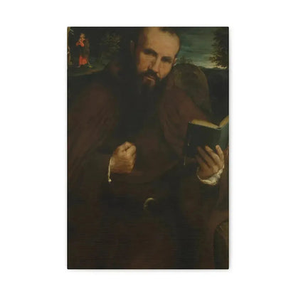 Lorenzo Lotto (c1480-1556) Brother Gregorio Belo of Vicenza 1547 - Canvas Wall Art 12" x 18" 1.25" - The Sticker Space