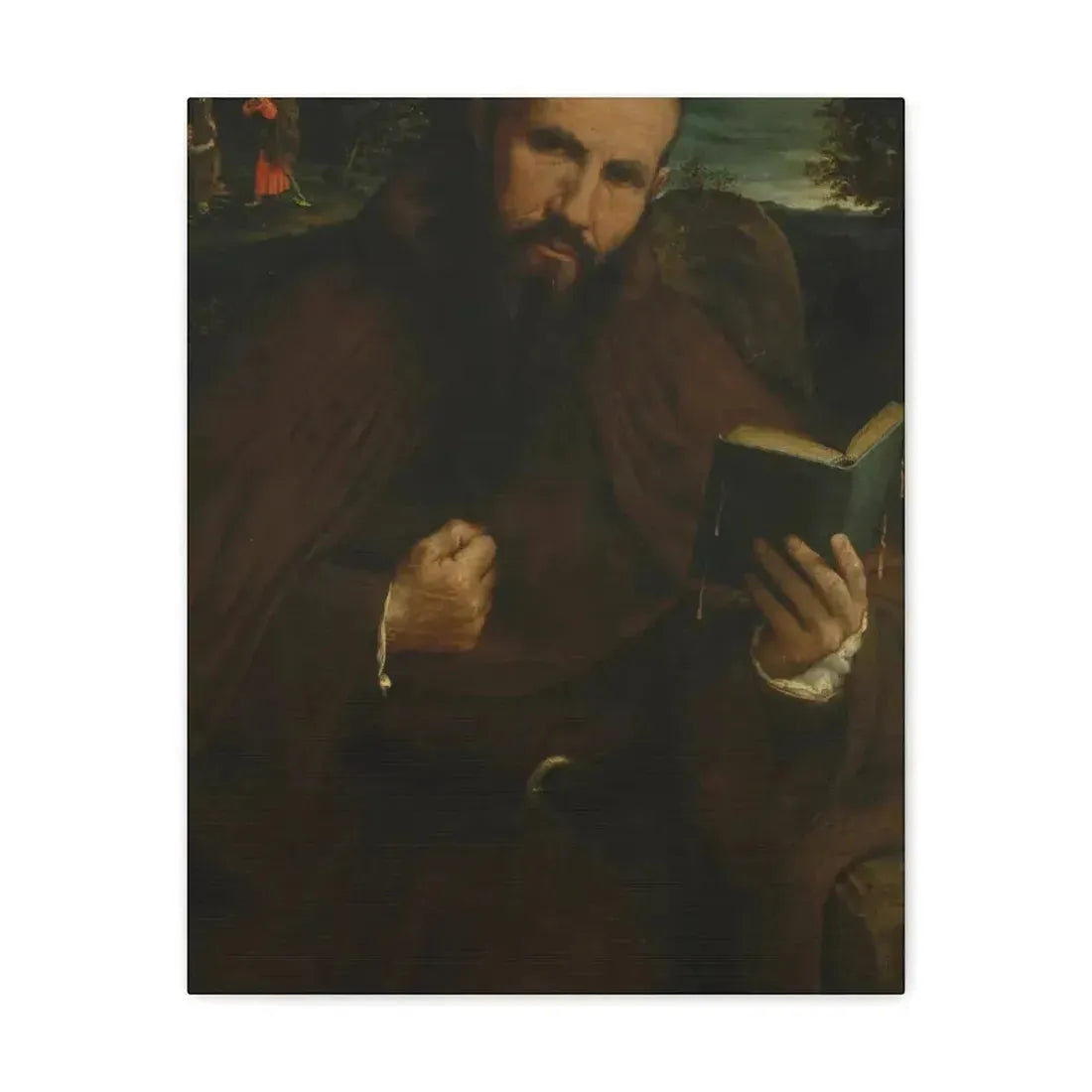 Lorenzo Lotto (c1480-1556) Brother Gregorio Belo of Vicenza 1547 - Canvas Wall Art 16″ x 20″ 1.25" - The Sticker Space