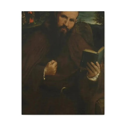 Lorenzo Lotto (c1480-1556) Brother Gregorio Belo of Vicenza 1547 - Canvas Wall Art 16″ x 20″ 1.25" - The Sticker Space