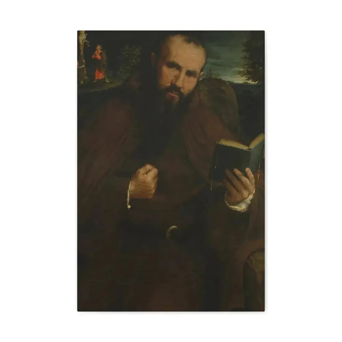 Lorenzo Lotto (c1480-1556) Brother Gregorio Belo of Vicenza 1547 - Canvas Wall Art 16″ x 24″ 1.25" - The Sticker Space