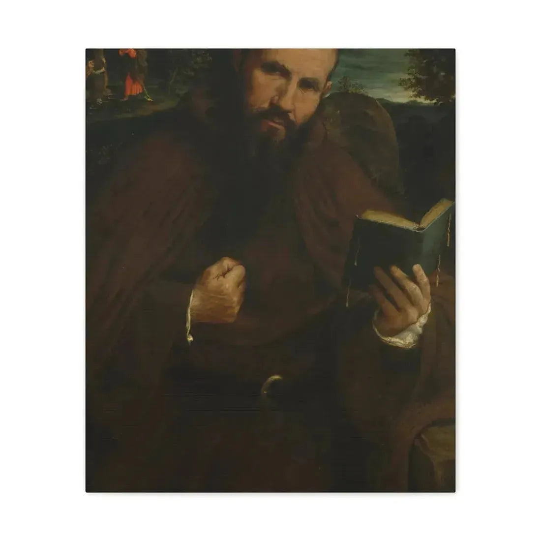 Lorenzo Lotto (c1480-1556) Brother Gregorio Belo of Vicenza 1547 - Canvas Wall Art 20″ x 24″ 1.25" - The Sticker Space
