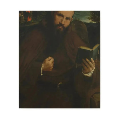 Lorenzo Lotto (c1480-1556) Brother Gregorio Belo of Vicenza 1547 - Canvas Wall Art 20″ x 24″ 1.25" - The Sticker Space