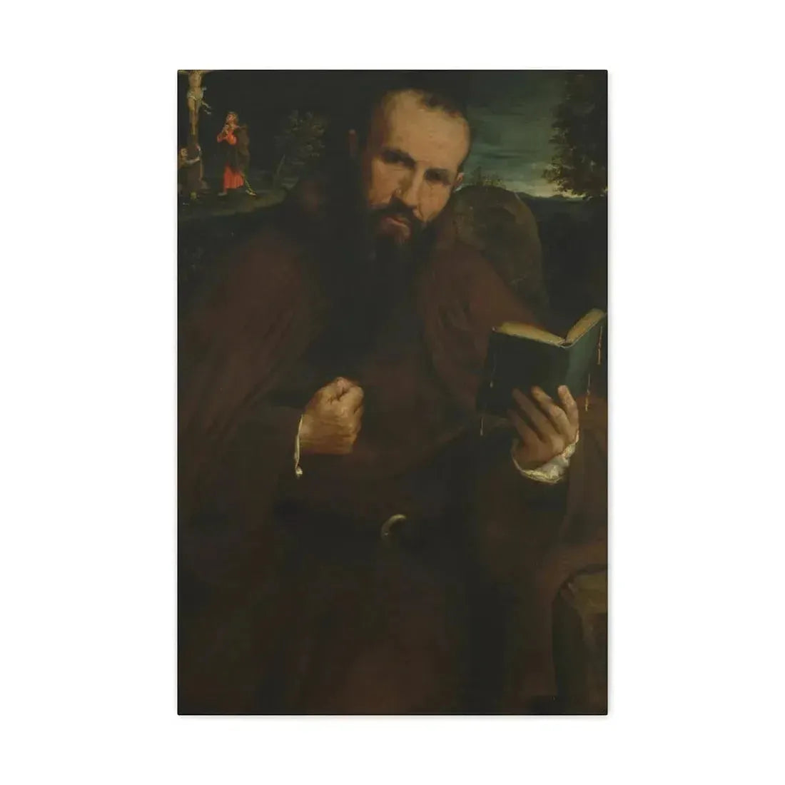 Lorenzo Lotto (c1480-1556) Brother Gregorio Belo of Vicenza 1547 - Canvas Wall Art 20″ x 30″ 1.25" - The Sticker Space