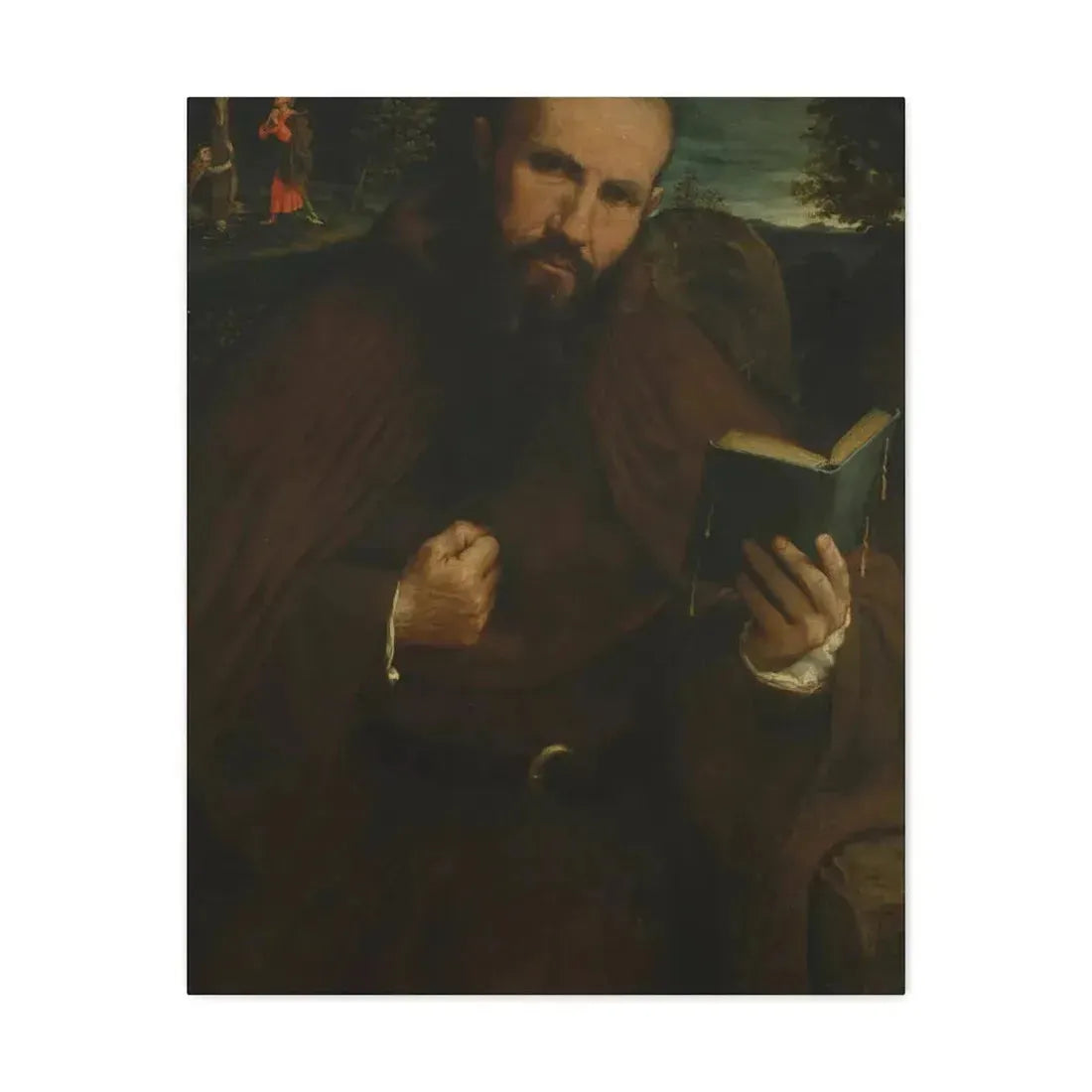 Lorenzo Lotto (c1480-1556) Brother Gregorio Belo of Vicenza 1547 - Canvas Wall Art 24″ x 30″ 1.25" - The Sticker Space