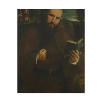 Lorenzo Lotto (c1480-1556) Brother Gregorio Belo of Vicenza 1547 - Canvas Wall Art 24″ x 30″ 1.25" - The Sticker Space