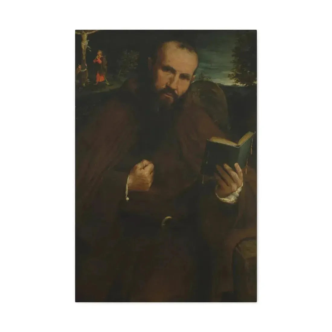 Lorenzo Lotto (c1480-1556) Brother Gregorio Belo of Vicenza 1547 - Canvas Wall Art 24″ x 36″ 1.25" - The Sticker Space