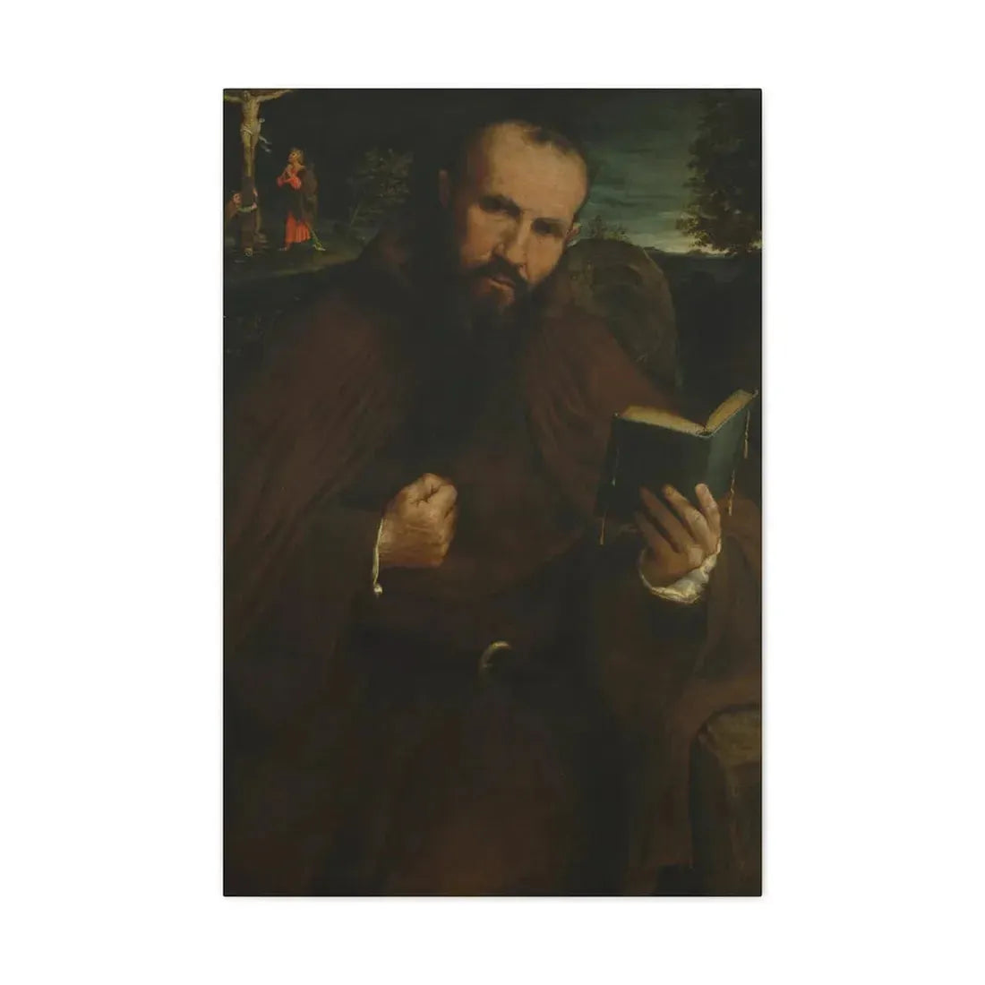Lorenzo Lotto (c1480-1556) Brother Gregorio Belo of Vicenza 1547 - Canvas Wall Art - The Sticker Space