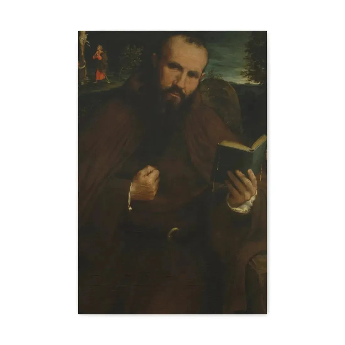 Lorenzo Lotto (c1480-1556) Brother Gregorio Belo of Vicenza 1547 - Canvas Wall Art - The Sticker Space