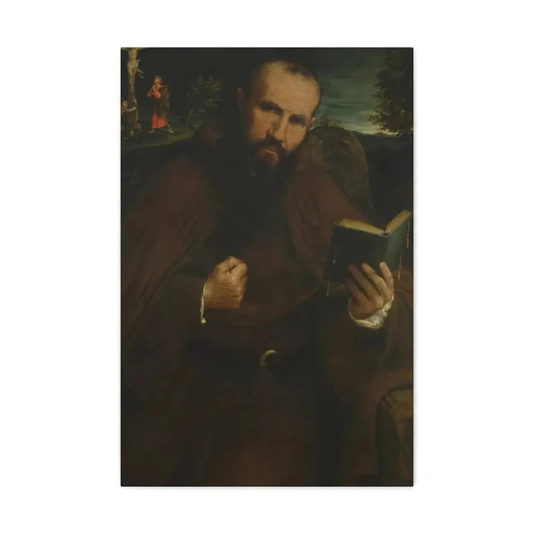 Lorenzo Lotto (c1480-1556) Brother Gregorio Belo of Vicenza 1547 - Canvas Wall Art - The Sticker Space
