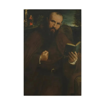 Lorenzo Lotto (c1480-1556) Brother Gregorio Belo of Vicenza 1547 - Canvas Wall Art - The Sticker Space