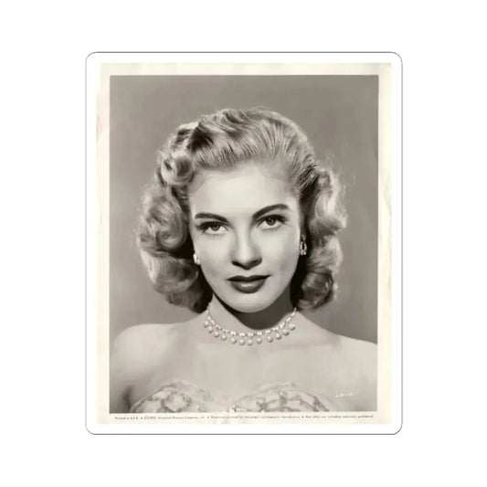 Lori Nelson #02 - 8.25x10 Head & Shoulder B&W Glamour Portrait Vintage Photo from 1-11-1952 1 (Vintage Female Icon) STICKER Vinyl Kiss-Cut Decal 2 Inch White - The Sticker Space