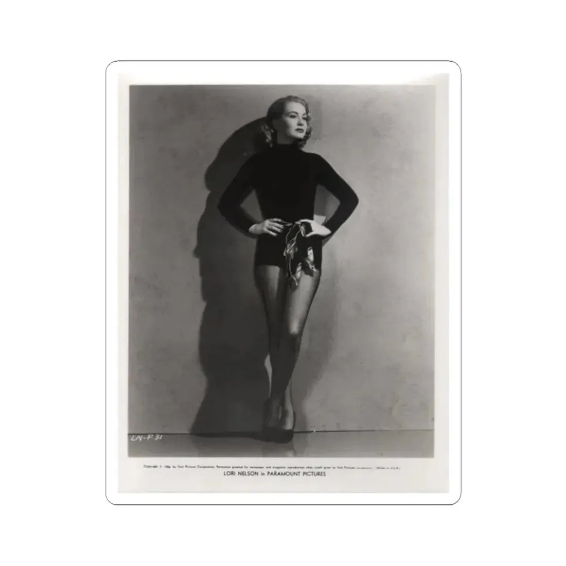 Lori Nelson #06 (Vintage Female Icon) STICKER Vinyl Kiss-Cut Decal 2 Inch White - The Sticker Space