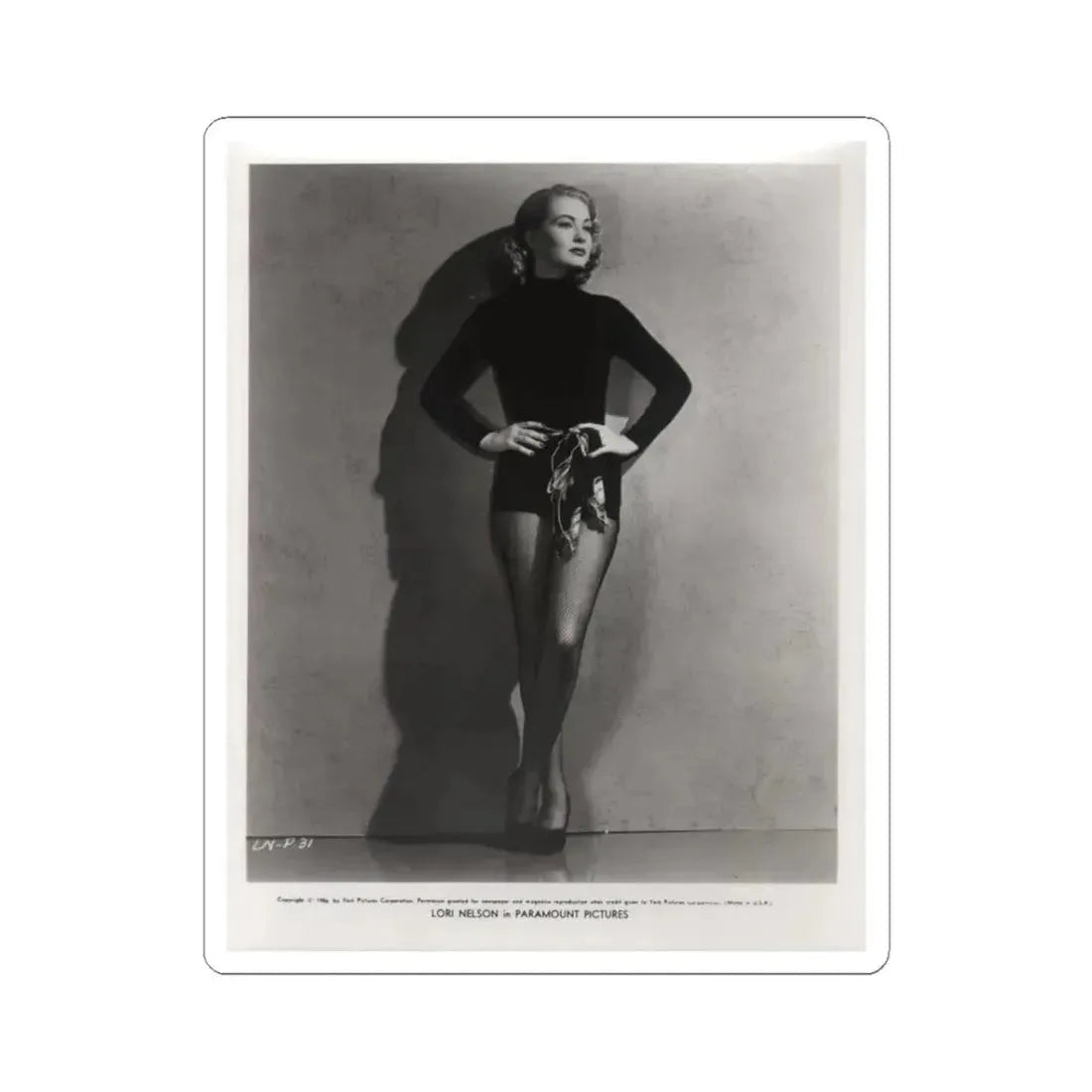 Lori Nelson #06 (Vintage Female Icon) STICKER Vinyl Kiss-Cut Decal 3 Inch White - The Sticker Space