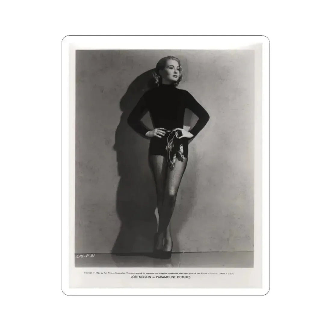 Lori Nelson #06 (Vintage Female Icon) STICKER Vinyl Kiss-Cut Decal 4 Inch White - The Sticker Space