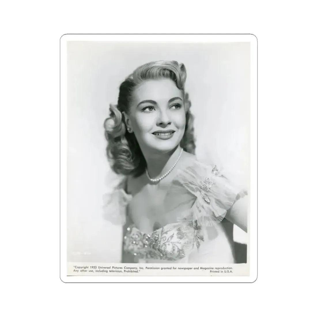 Lori Nelson #151 (Vintage Female Icon) STICKER Vinyl Kiss-Cut Decal 3 Inch White - The Sticker Space