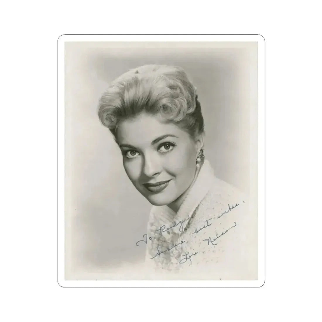 Lori Nelson #160 (Vintage Female Icon) STICKER Vinyl Kiss-Cut Decal 2 Inch White - The Sticker Space