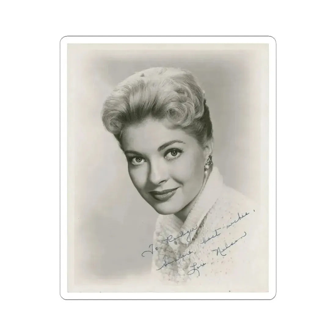 Lori Nelson #160 (Vintage Female Icon) STICKER Vinyl Kiss-Cut Decal 4 Inch White - The Sticker Space