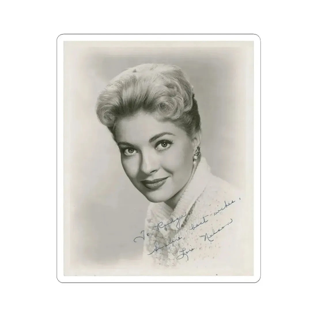 Lori Nelson #160 (Vintage Female Icon) STICKER Vinyl Kiss-Cut Decal 6 Inch White - The Sticker Space