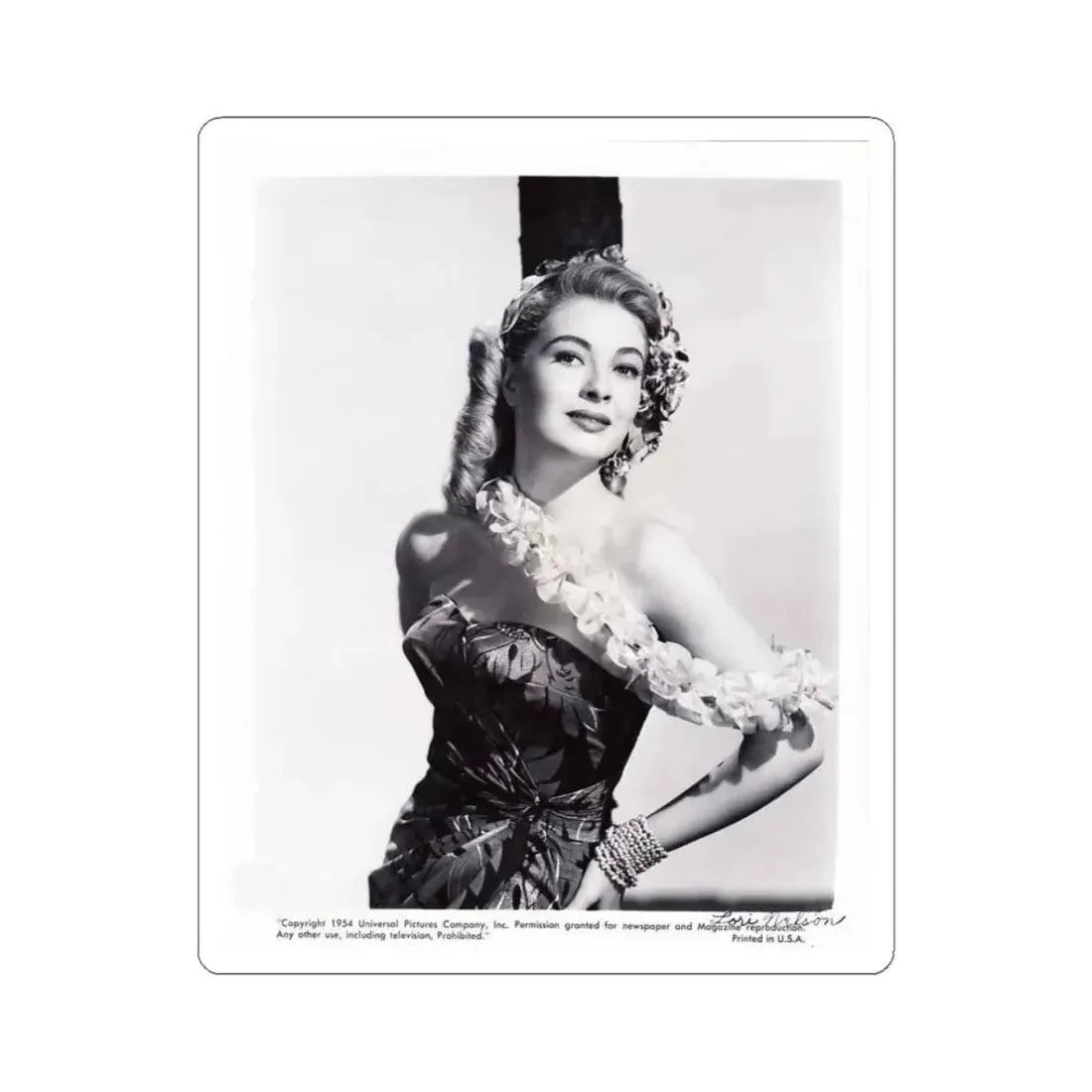 Lori Nelson #162 (Vintage Female Icon) STICKER Vinyl Kiss-Cut Decal 3 Inch White - The Sticker Space