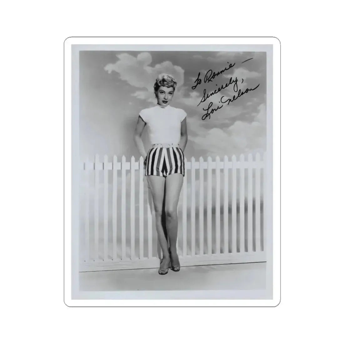 Lori Nelson #171 (Vintage Female Icon) STICKER Vinyl Kiss-Cut Decal 3 Inch White - The Sticker Space