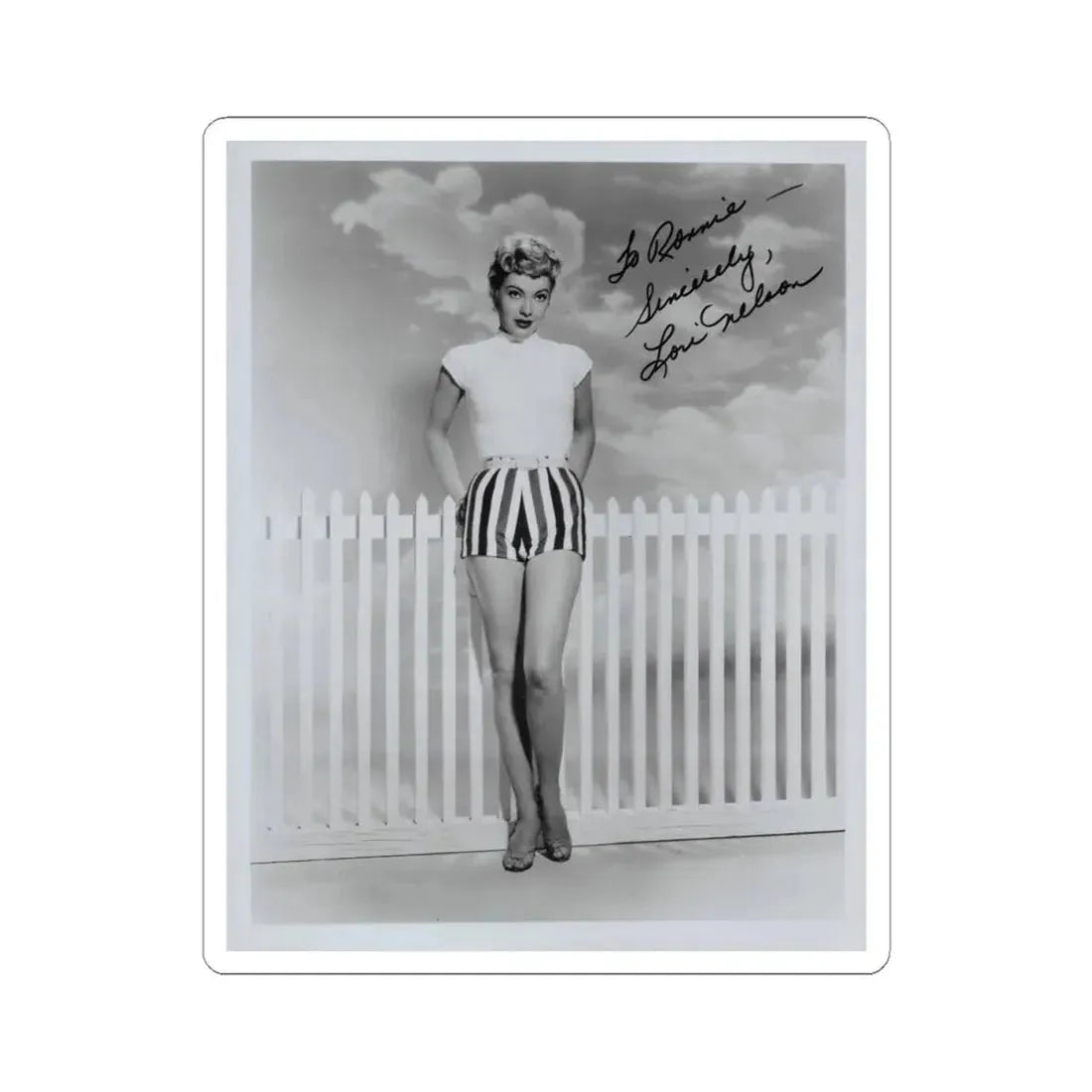 Lori Nelson #171 (Vintage Female Icon) STICKER Vinyl Kiss-Cut Decal 4 Inch White - The Sticker Space