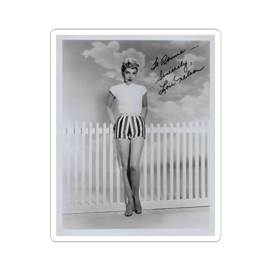 Lori Nelson #171 (Vintage Female Icon) STICKER Vinyl Kiss-Cut Decal 6 Inch White - The Sticker Space