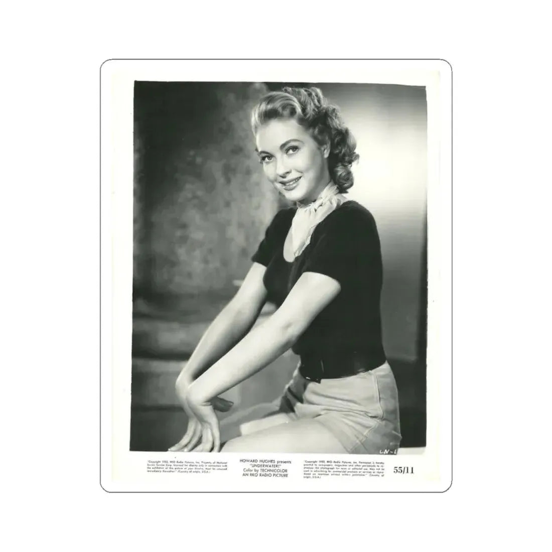 Lori Nelson #197 (Vintage Female Icon) STICKER Vinyl Kiss-Cut Decal 3 Inch White - The Sticker Space