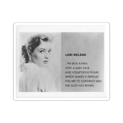 Lori Nelson #202 (Vintage Female Icon) STICKER Vinyl Kiss-Cut Decal 6 Inch White - The Sticker Space