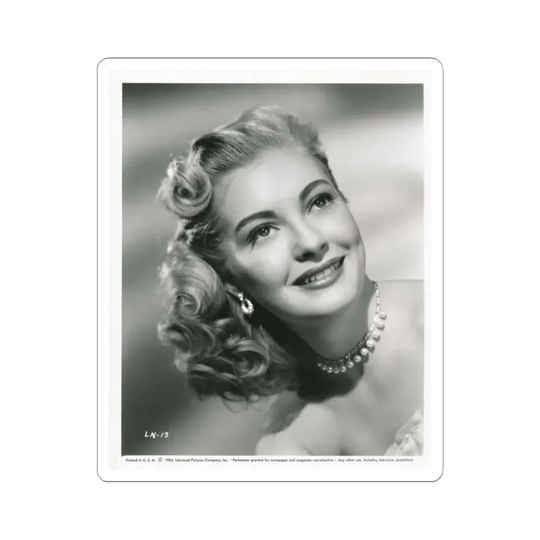 Lori Nelson #209 (Vintage Female Icon) STICKER Vinyl Kiss-Cut Decal 4 Inch White - The Sticker Space