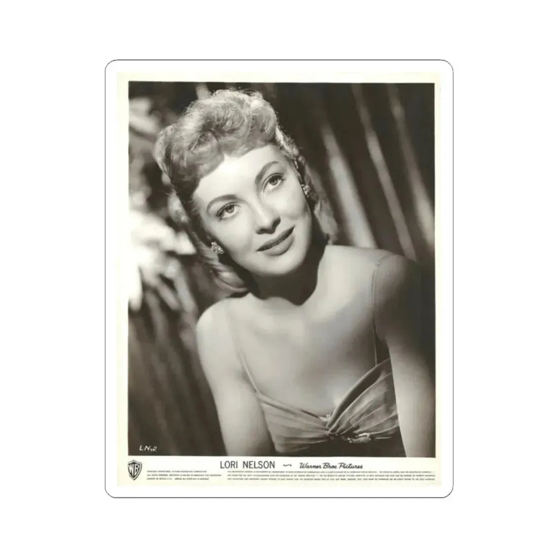 Lori Nelson #216 (Vintage Female Icon) STICKER Vinyl Kiss-Cut Decal 2 Inch White - The Sticker Space