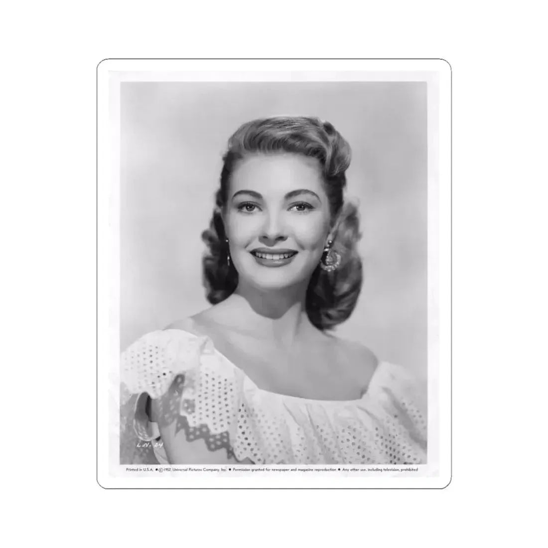 Lori Nelson #40 (Vintage Female Icon) STICKER Vinyl Kiss-Cut Decal 4 Inch White - The Sticker Space