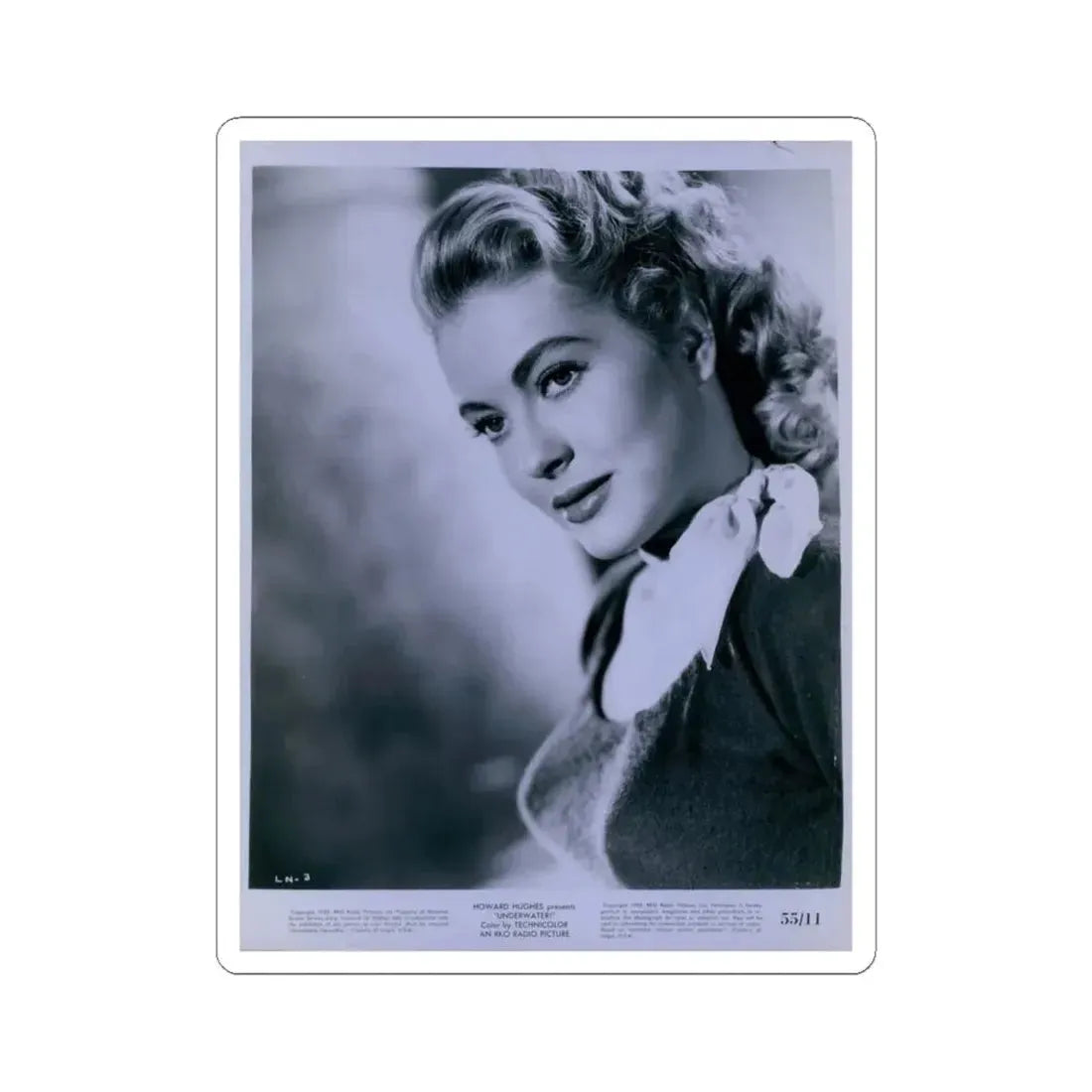 Lori Nelson #89 (Vintage Female Icon) STICKER Vinyl Kiss-Cut Decal 6 Inch White - The Sticker Space