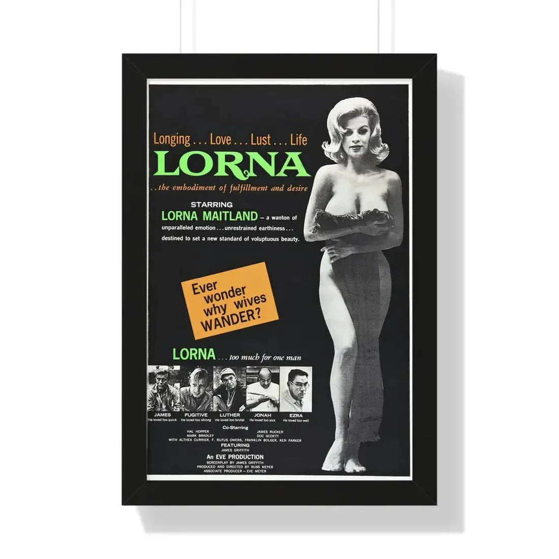 LORNA 1964 - Framed Movie Poster - The Sticker Space