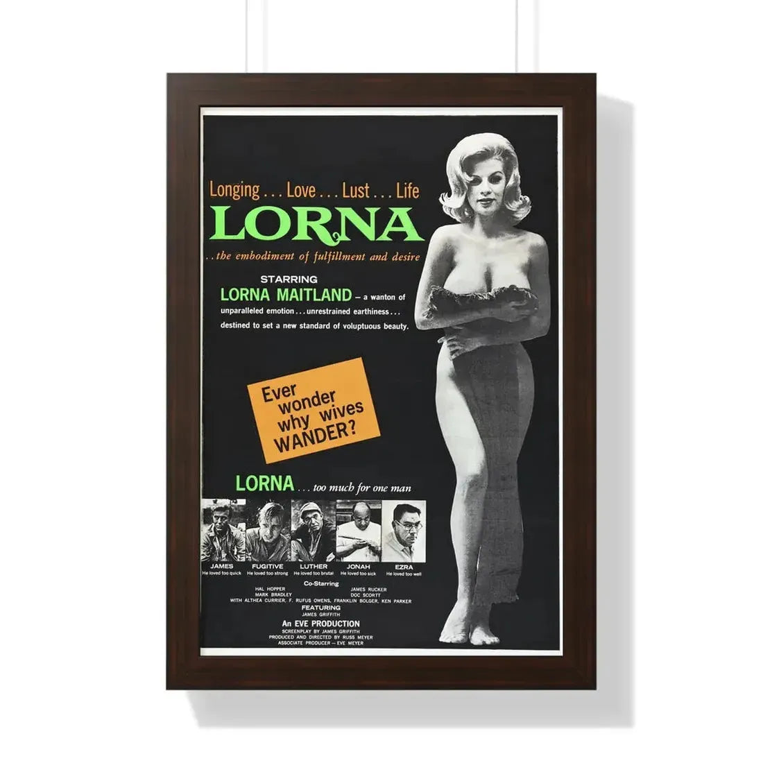 LORNA 1964 - Framed Movie Poster - The Sticker Space