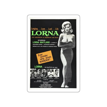 LORNA 1964 Movie Poster STICKER Vinyl Die-Cut Decal - The Sticker Space