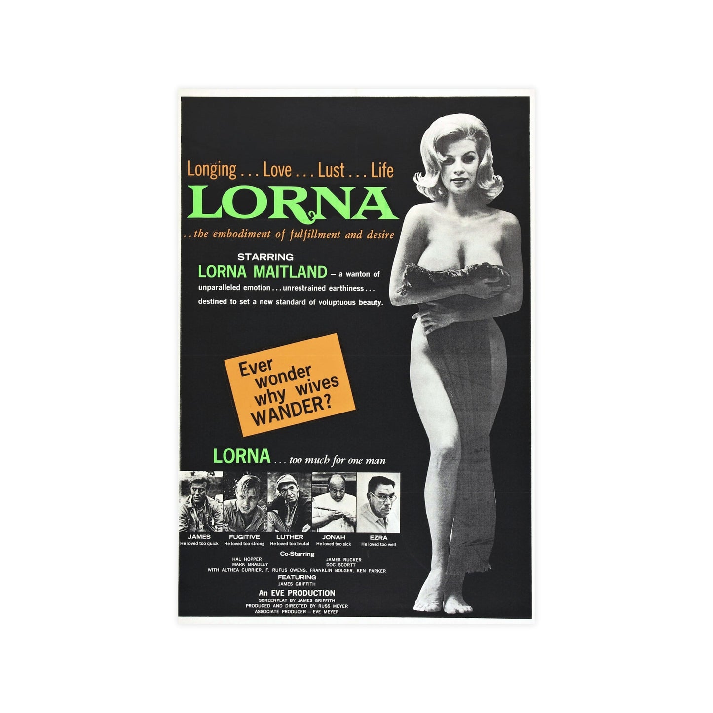 LORNA 1964 - Paper Movie Poster-12″ x 18″ (Vertical)-The Sticker Space