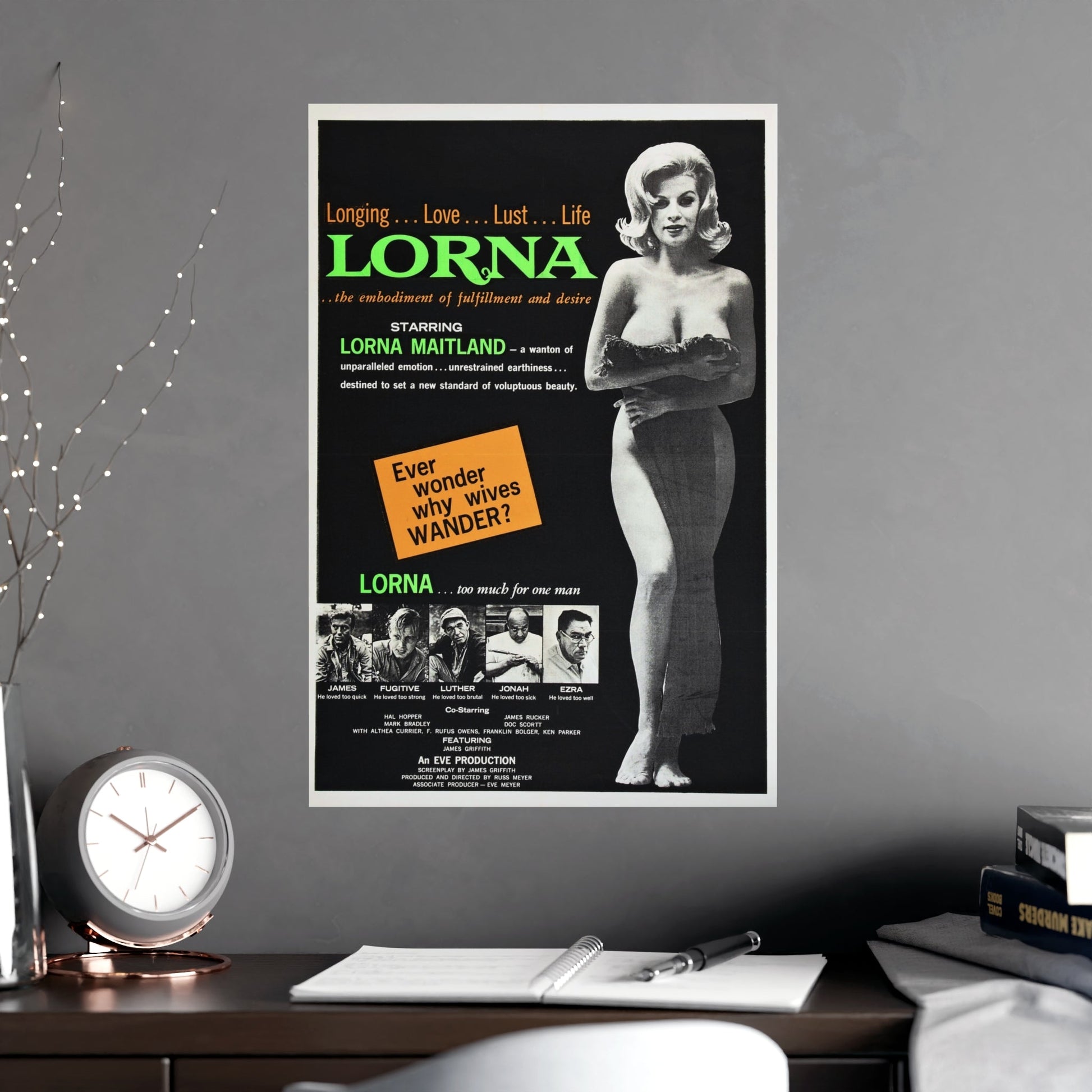 LORNA 1964 - Paper Movie Poster-The Sticker Space