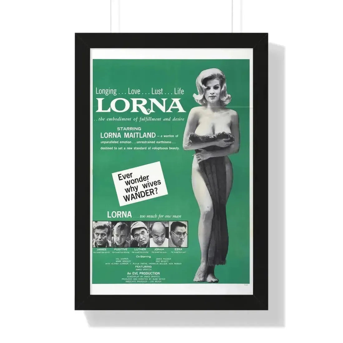 LORNA (2) 1964 - Framed Movie Poster 16″ x 24″ Black - The Sticker Space