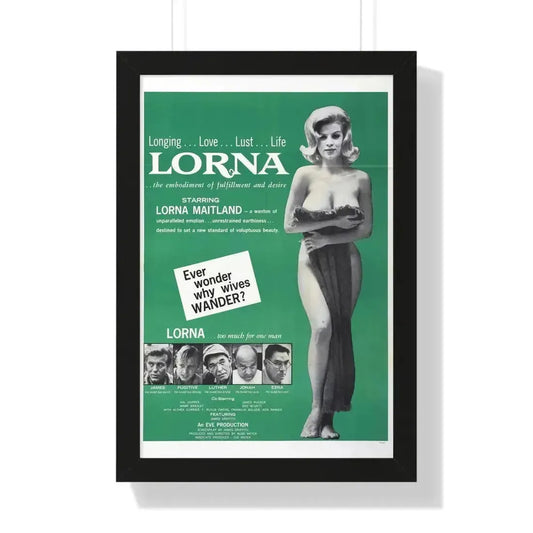 LORNA (2) 1964 - Framed Movie Poster 16″ x 24″ Black - The Sticker Space