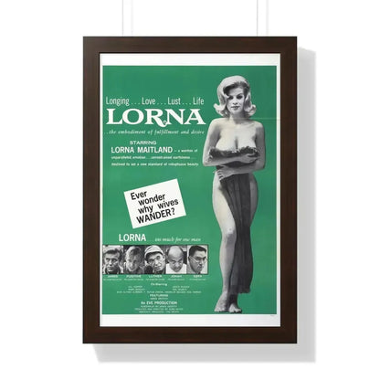LORNA (2) 1964 - Framed Movie Poster 16″ x 24″ Walnut - The Sticker Space