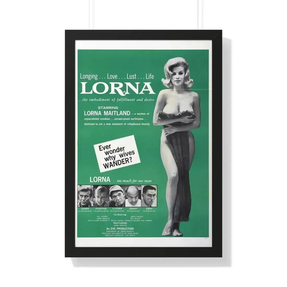 LORNA (2) 1964 - Framed Movie Poster 20" x 30" Black - The Sticker Space